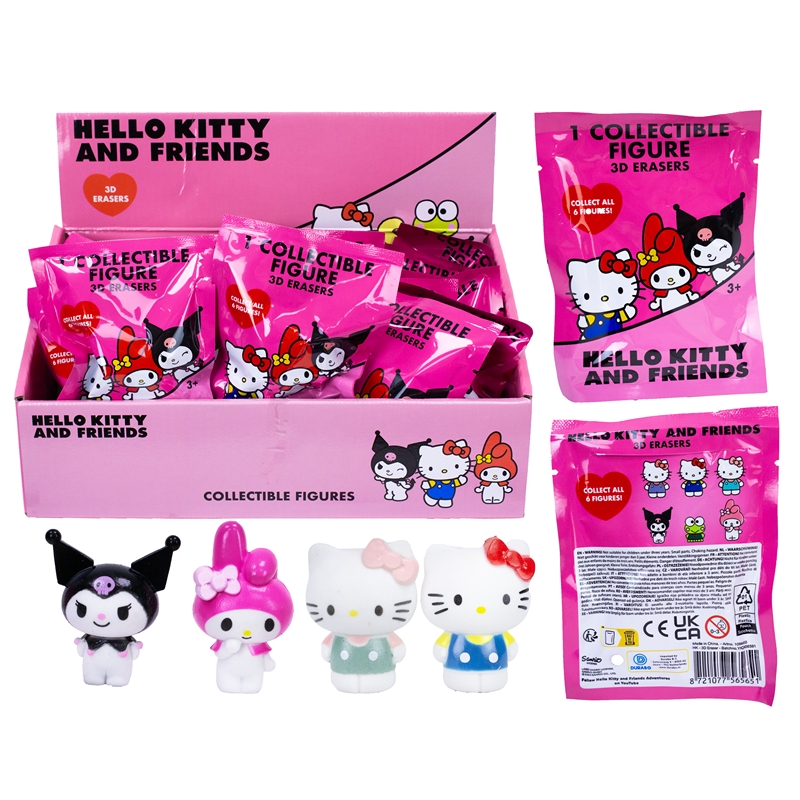 Hello Kitty e amici gomme 3D in Blindbag 9x1
