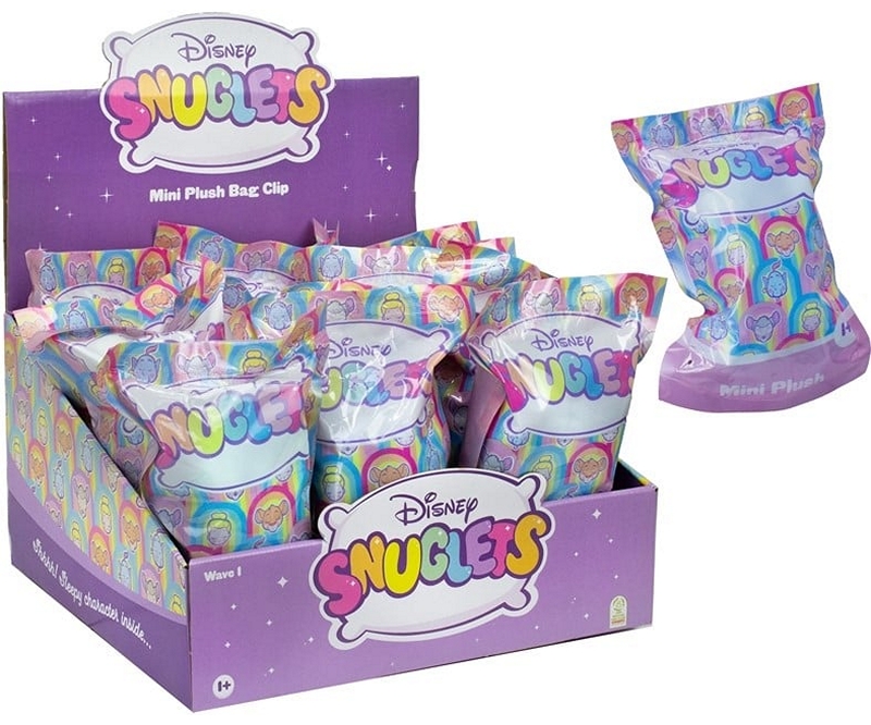 Disney Snuglets Clip per borsa in peluche da 15 cm