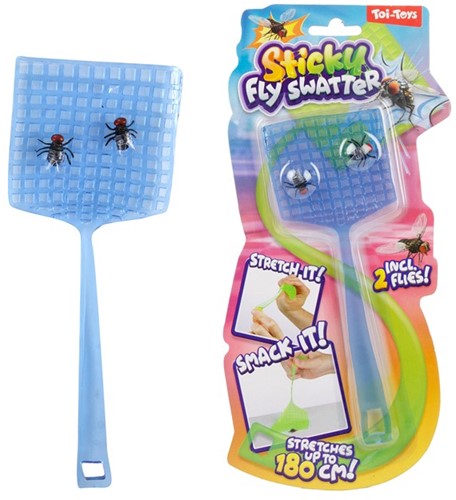 FUN Acchiappa-mosche elastico e appiccicoso + 2x Fly 4 assortiti 12x26cm-2