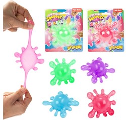 FUN Slow Rising Squeezy Splash! Pinch-Figur 10 cm auf Karte 4 sortiert 13x15cm