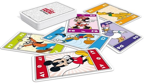 Disney Mickey Mouse & Friends Juego de cartas 4 en 1 (Cuarteto, Mau Mau, Schnipp Schnapp + Memo) 7x10,5cm-2