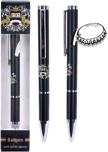Stricher Balpen met flesopener 3x15,5cm