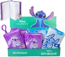 Disney Lilo & Stitch Mini Plush Notebook 7x10cm + bag clip in display (12)