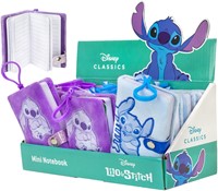  Disney Lilo & Stitch Mini quaderno in peluche 7x10 cm + clip per borsa in espositore (12)-2