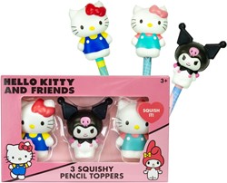 Hello Kitty 3D Squishy Pencil Toppers 3-Pack 10,5x16,5cm