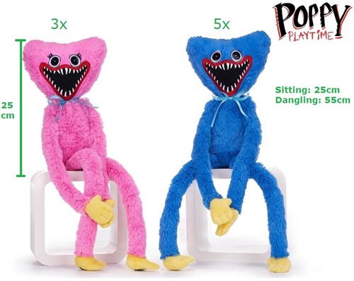 Poppy Playtime Pluche Huggy Wuggy 2 assorti 25/55cm