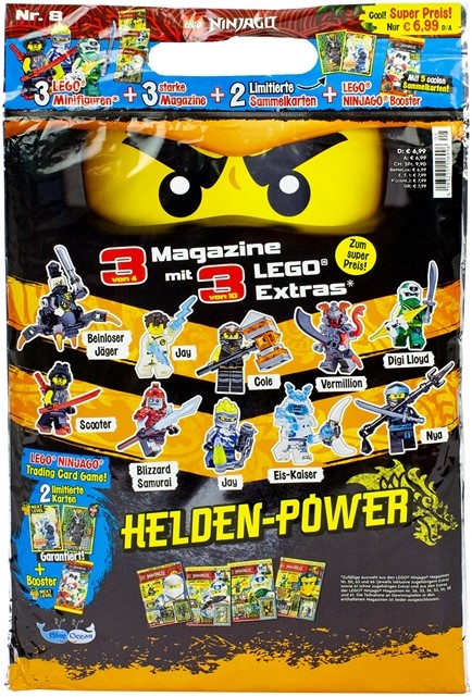 XL-Blindbag Lego Ninjago Helden-Power 24x37cm (3x Magazines + 3x