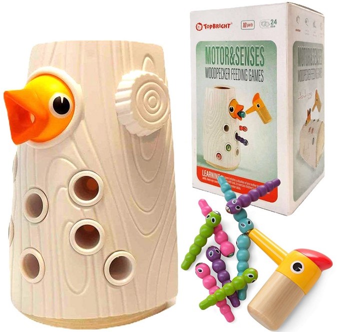 Top Bright Motor & Senses Wooden Feed the Woodpecker 12x19cm