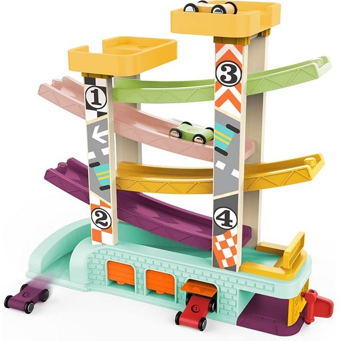 Top Bright Motor & Senses Coche Pista Ciudad Madera 32,5x35cm