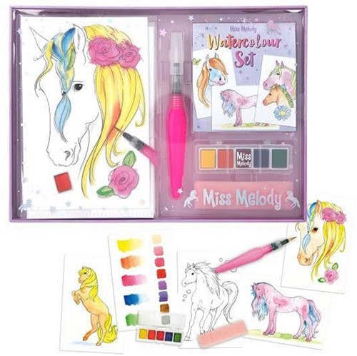 Depesche Miss Melody Set de Acuarelas Motivos de Caballos 20x27cm