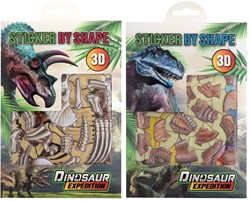 Sticker By Shape 3D Dinosaur Expedition 2 assorted 15,5x21,5cm