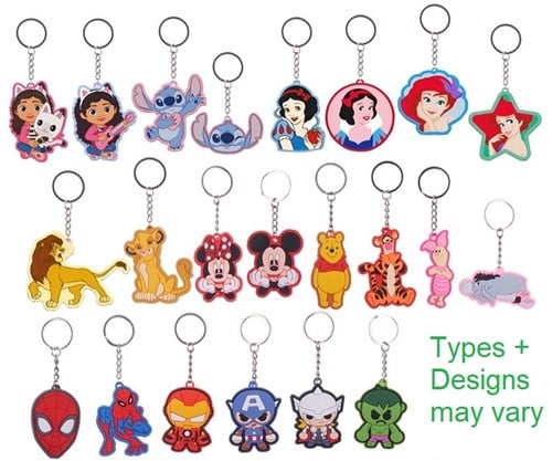 Sleutelhanger 2D Licenties PVC assorti 8x8cm (Serie 2)