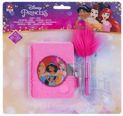Disney Princess Fluffy Diary + Pen 21x22cm