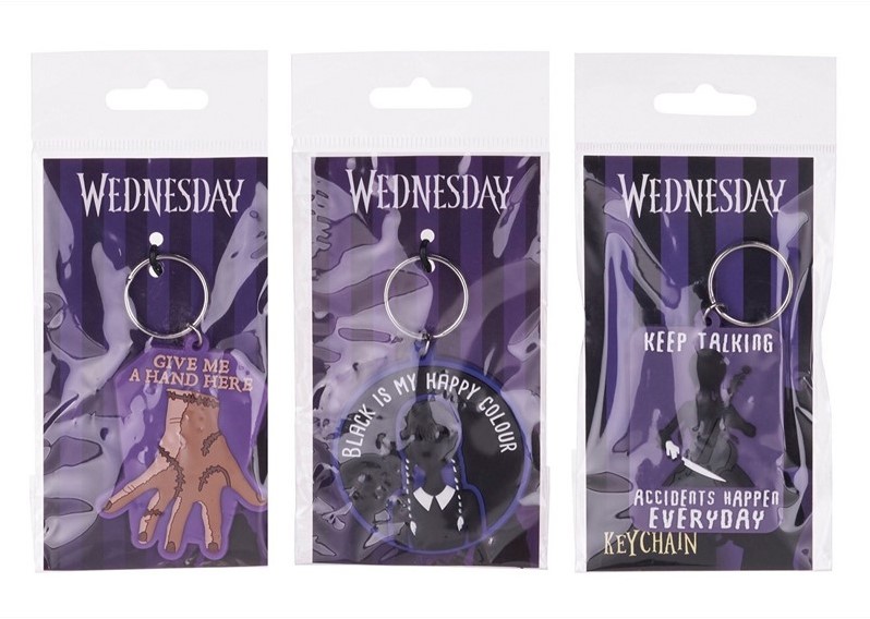 Wednesday Keychain 2D PVC assorted 7x12,5cm
