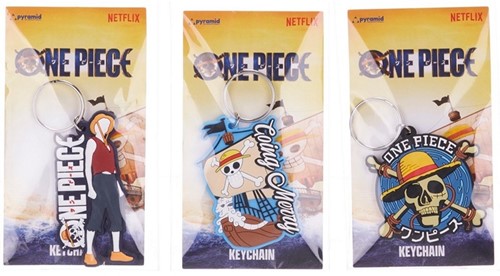 One Piece Porte-clés 2D PVC assortis 7x12,5cm-2