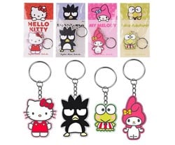 Hello Kitty Sleutelhanger 2D PVC 4 assorti 8x15cm