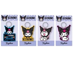 Kuromi Sleutelhanger 2D PVC 4 assorti 7x12,5cm