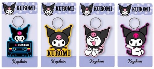 Kuromi Sleutelhanger 2D PVC 4 assorti 7x12,5cm