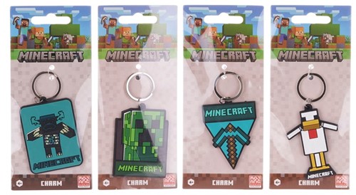 Minecraft Porte-clés 2D PVC assortis 6,5x12cm 