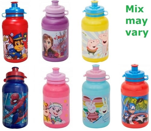 Bidon Plastic diverse licenties 7 assorti 15cm