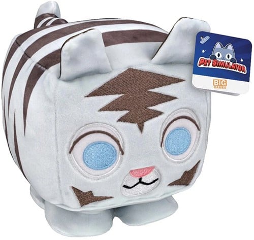 Big Games Pet Simulator Peluche tigre blanco 15x15cm