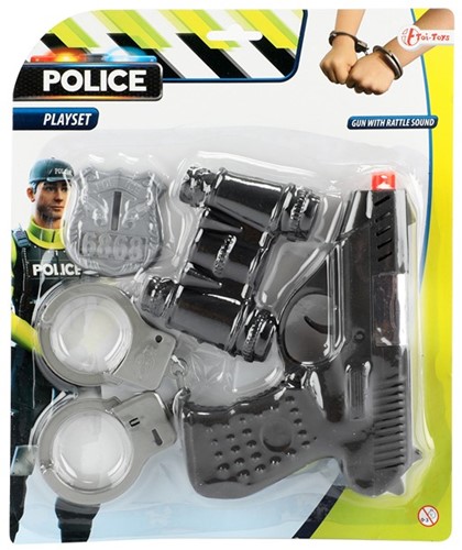POLICE Politieset S.W.A.T. met pistool+handboeien 23x28cm-2