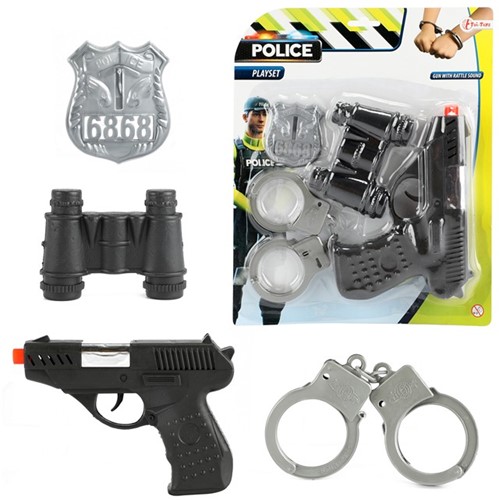 POLICE Police set S.W.A.T. avec pistolet + menottes 23x28cm