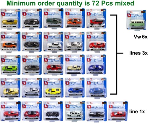 Burago Die Cast Car 1:64 27 assortiti-2
