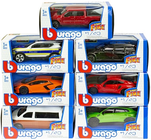 Burago Die Cast Cars 1:43 assorted Street Fire Serie F 13x6x5,5cm in display (24)-2