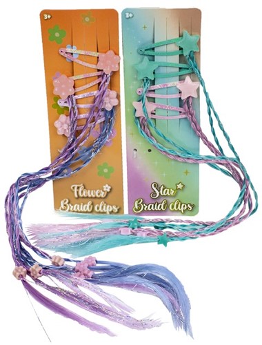 Fashion Hairclips + Twisted Hair 4-Pack 6,5x19cm 4 assorti-3