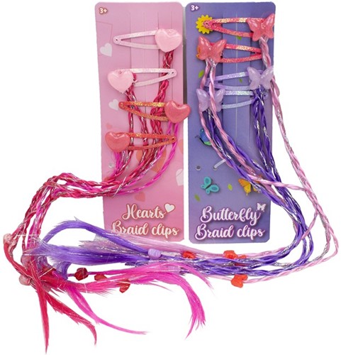 Fashion Hairclips + Twisted Hair 4-Pack 6,5x19cm 4 assorti-2