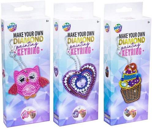 Make Your Own Diamond Painting Porte-clés en boîte 3 assortis 7,5x20,5cm-2