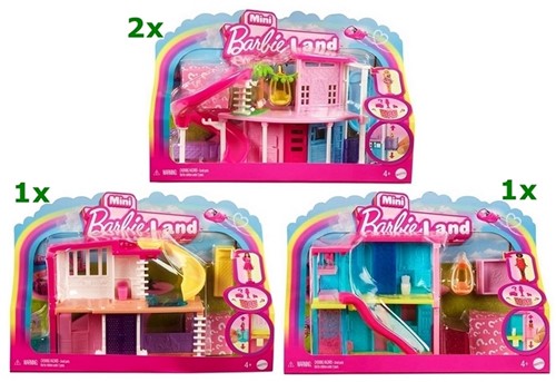 Mini Barbieland Playset con muñeca y accesorios 15x22,5 cm surtidos en expositor (4)