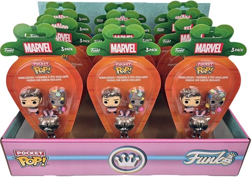 POP! Pocket Marvel Guardians of the Galaxy Carrot 3 pack in display (12)