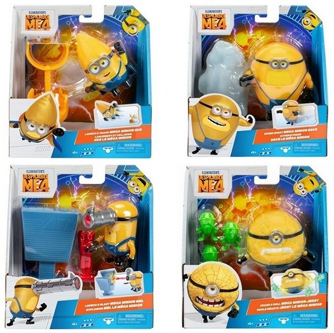 Despicable Me 4 Mega Minions 4 assorti 18,5x20cm