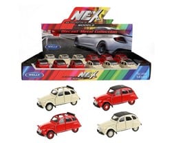 WELLY Citroën 2CV met zonnedak 11,5cm 2 assorti in display (12)