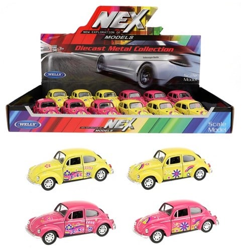 WELLY Volkswagen Kever flowerpower 12cm 4 assorti in display (12)