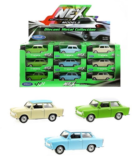 WELLY Trabant 1:60-1:64 4x10,5cm 3 surtidos in display (36)