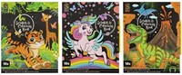 Scratch & Colouring Book 3 assorted 21,5x26,5cm