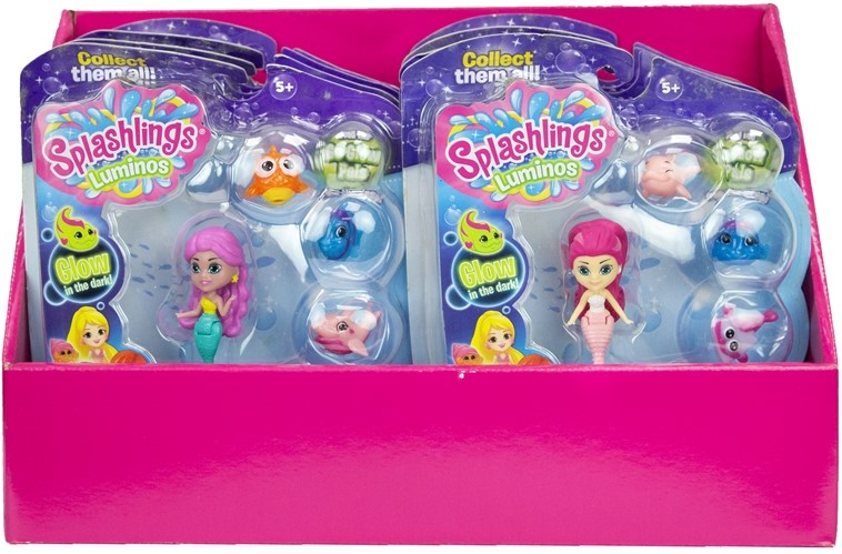 Splashlings Luminos Glow in the Dark Figures 6-Pack 18x18cm im display (8)