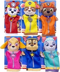 Paw Patrol Pluche Handpop 6 assorti 14x26,5cm