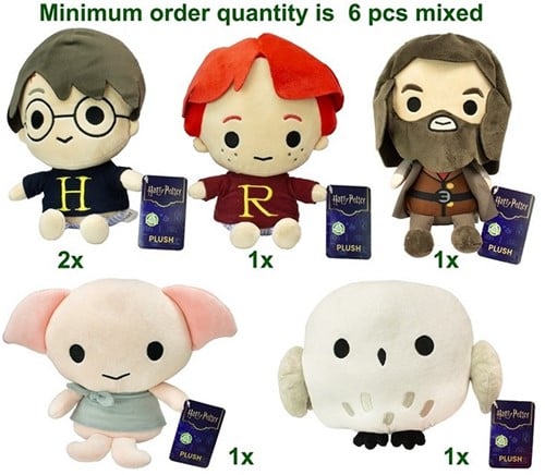 Harry Potter Pluche Zittend 5 assorti 23cm