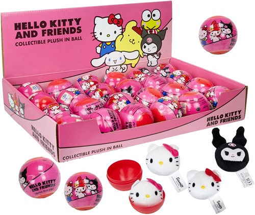 Capsule 6cm. Hello Kitty and Friends plush toy assorted in display (24)
