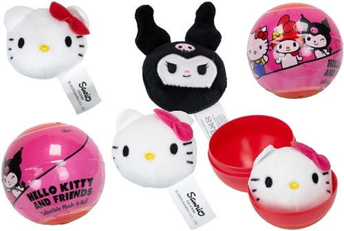 Capsule 6cm. Hello Kitty and Friends plush toy assorted in display (24)-2