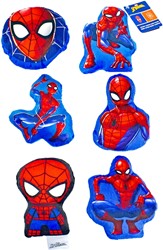 Spiderman plush cushion 6 assorted 15cm