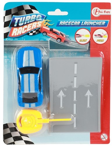 TURBO RACERS Rallyeauto mit Shooter + Rampe 4-fach sortiert 16x21cm-2