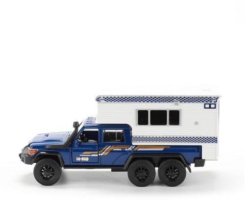 METAL Camion pick-up camper con pull back sonoro 4 assortiti 6x19,5x14cm.-3