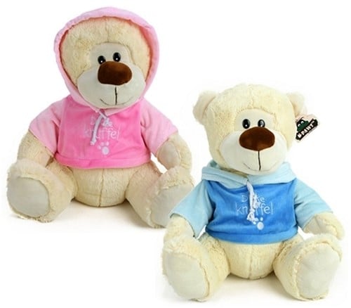 Pluche Beer Dikke Knuffel 2 assorti 34cm
