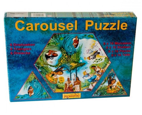 Disney Pokahontas Carousel Puzzel 6x16 delig 24x33cm