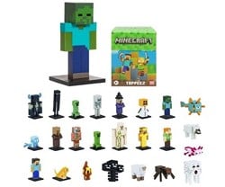 Minecraft 3D toppeez in Blindbox 6x6x6cm in display
